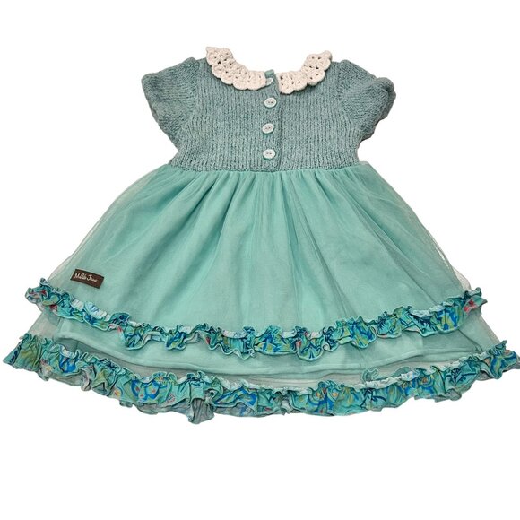 Matilda Jane Sparkle & Ruffle Dress, Mint Green, 18-24 mo - Picture 10 of 11